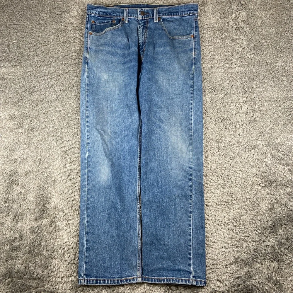 Levi's 505 Jeans Men 34x30 Blue Denim Regular Fit Straight Leg Cotton Blend Pant